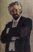 Ilia Efimovich Repin Virginie portrait than Sokolovic oil